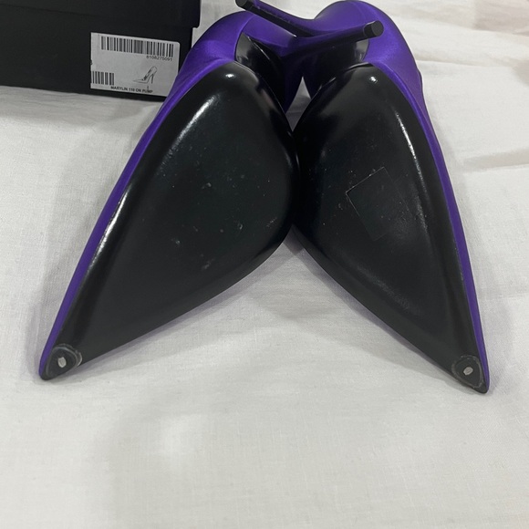Saint Laurent Women's Vibrant Purple Heels - Picture 5 of 5